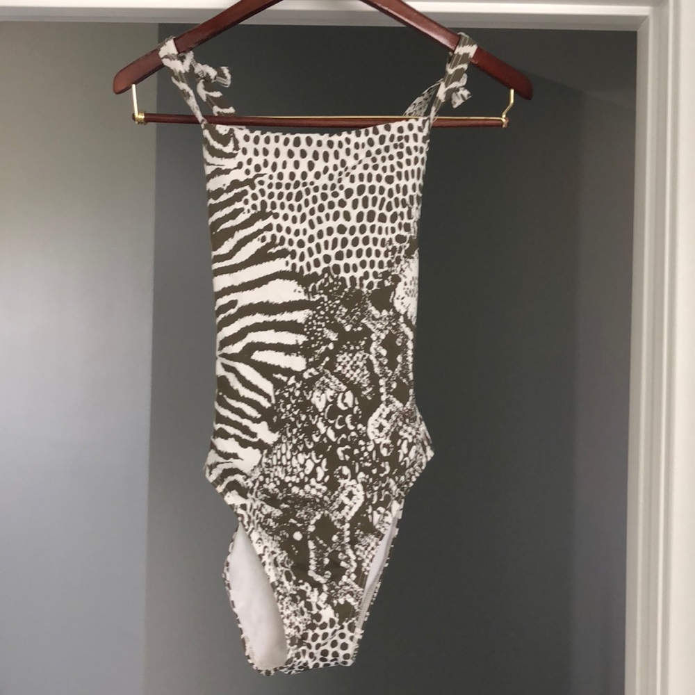Calvin Klein women’s one-piece swimsuit.